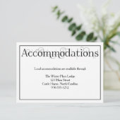 Curly Print Wedding Accommodations Details Kaart (Staand voorkant)