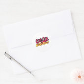 Curly Que de superheld Ronde Sticker (Envelop)
