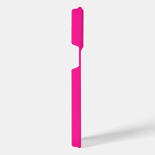 Curly Script Monogrammed Hot Pink iPhone Hoesje (Rechterkant)