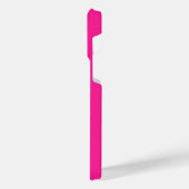 Curly Script Monogrammed Hot Pink iPhone Hoesje (Linkerkant)