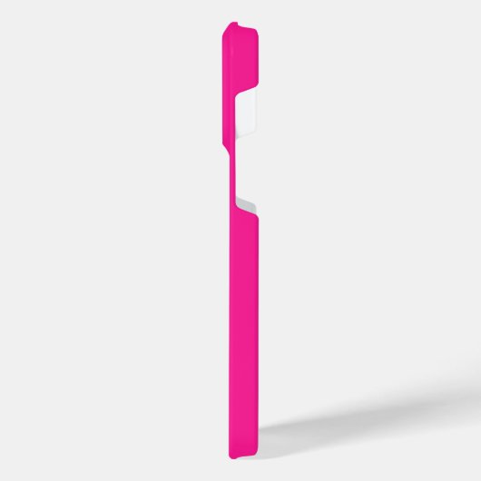 Curly Script Monogrammed Hot Pink iPhone Hoesje (Linkerkant)