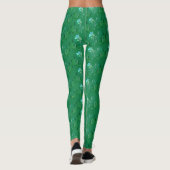 Curly Shamrock St. Patrick's Green Leggings (Dos)