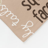 Curly Tail, Squishare Faces Pug Fleece Blanket Tan Deken (Hoek)