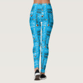 Curly Tail Squishy Faces Pug Text Pattern Leggings (Achterkant)