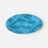 Curly Tails Squishy Faces Pug Party Papieren Bordje (Gekanteld)