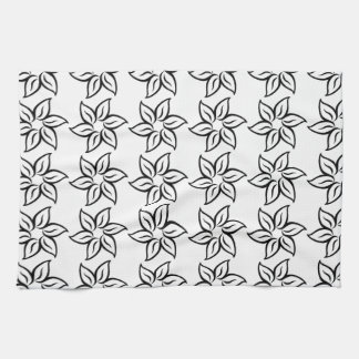 Curly ventilatorpatroon - zwart op wit theedoek