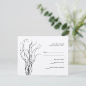 Curly Willow Wedding Carte de réponse RSVP (Debout devant)