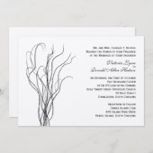 Curly Willow Wedding Invitation Kaart (Voorkant / Achterkant)
