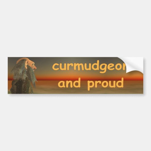 curmudgeon bumpersticker (Voorkant)