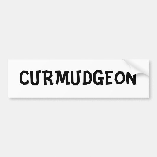 CURMUDGEON BUMPERSTICKER (Voorkant)