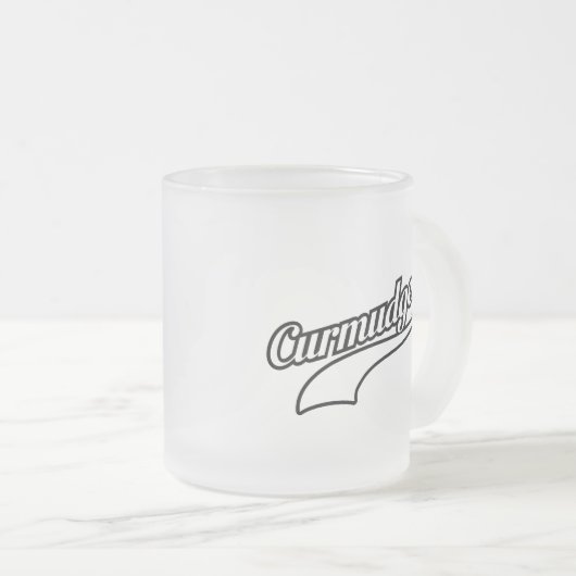 Curmudgeon Frosted Glass Coffee Mug (Devant droit)