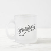 Curmudgeon Frosted Glass Coffee Mug (Gauche)