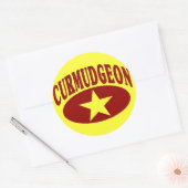 Curmudgeon Ronde Sticker (Envelop)