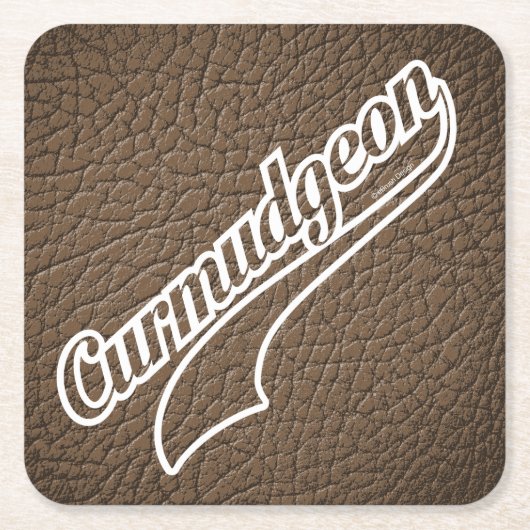 Curmudgeon Vierkante Kartonnen Onderzetter (Voorkant)