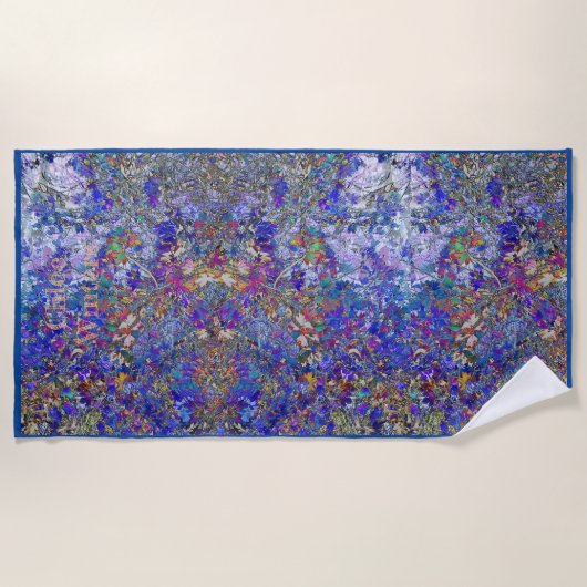 Currant Arbre Feuille Art Serviette de plage perso (Devant)