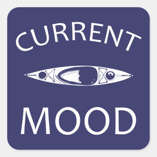 Current Mood Kayaking Vierkante Sticker (Voorkant)