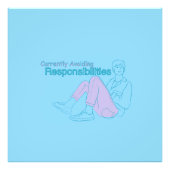 Currently Avoiding Responsibilities – Minimal Aest Foto Afdruk (Voorkant)