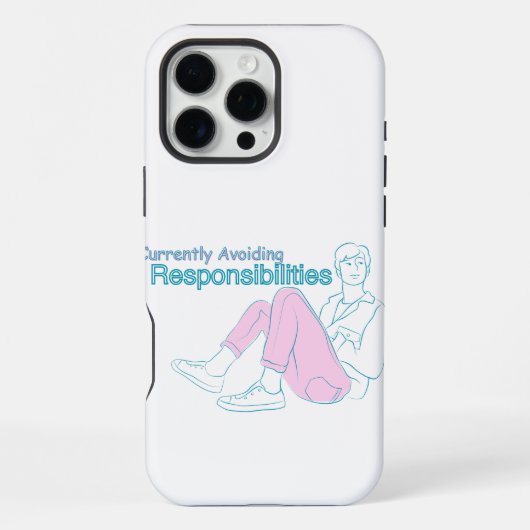 Currently Avoiding Responsibilities – Minimal Aest iPhone Hoesje (Achterkant)