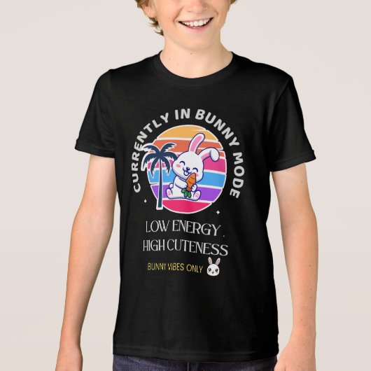 Currently in Bunny Mode Tri-Blend Shirt (Voorkant)