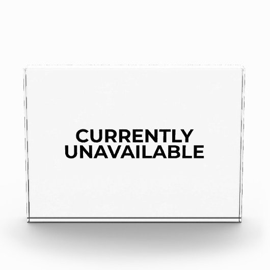 Currently Unavailable Funny Minimalist Desk Sign Fotoblokken (Voorkant)