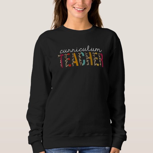 Curriculum Teacher Leopard Print Teaching Apprecia Trui (Voorkant)
