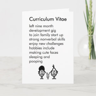 Curriculum Vitae - een grappig geboorteaankondigin Aankondiging