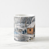 Currier en Ives "a Home in the Wilderness" Mok (Center)
