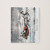 Currier et puzzle d'Ives - la route, hiver (Vertical)