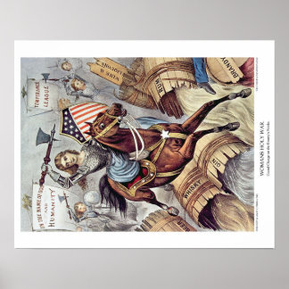 Currier & Ives Lithograaf: De Heilige Oorlog van v Poster