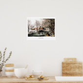 Currier & Ives Lithograaf: Winterpastijd Poster (Keuken)