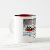 Currier & Ives - Mok - DE WEG, WINTER (Voorkant links)