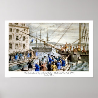 Currier & Ives - Poster - de Boston Tea Party