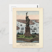 Currier & Ives Vrijheidsbeeld Briefkaart (Voorkant / Achterkant)