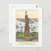  Currier & Ives Vrijheidsbeeld Print Briefkaart (Voorkant / Achterkant)