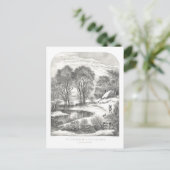  Currier & Ives Winter Moonlight Lithografie Briefkaart (Staand voorkant)