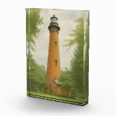 Currituck Beach Lighthouse Watercolor Fotoblokken (Rechts)