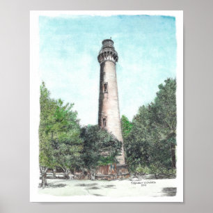 Currituck Beach vuurtoren Poster