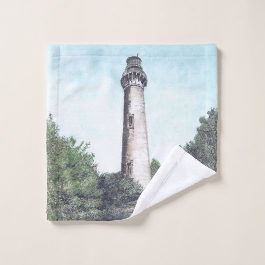 Currituck Island Lighthouse Mixed Media Bad Handdoek (Wasdoekje)
