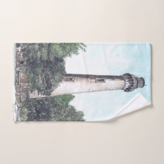 Currituck Island Lighthouse Mixed Media Bad Handdoek (Handdoek)