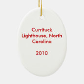 Currituck Lighthouse Keramisch Ornament (Achterkant)