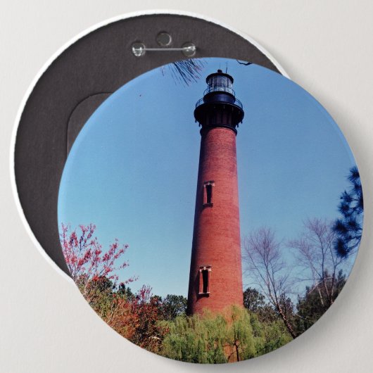 Currituck Lighthouse Ronde Button 6,0 Cm (Voorkant /achterkant)
