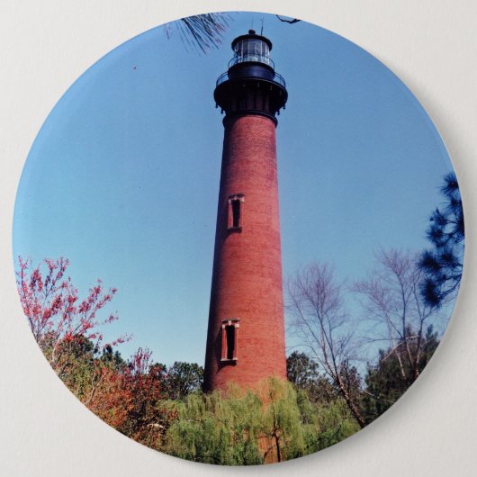 Currituck Lighthouse Ronde Button 6,0 Cm (Voorkant)