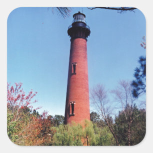 Currituck Lighthouse Vierkante Sticker