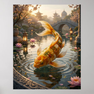Curry Koi Paleis Vijver Poster