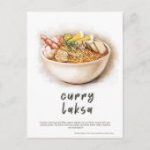 Curry Laksa Maleisië Briefkaart (Voorkant)