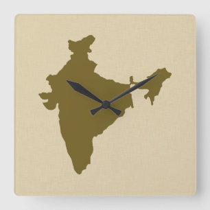 Curry Spice Moods India Vierkante Klok