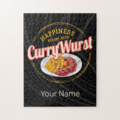 Currywurst Retro worst  frietjes Legpuzzel (Verticaal)