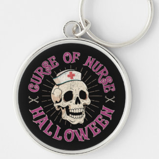 Curse of Nurse Halloween Spooky Nurse Skull Sleutelhanger