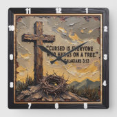 Curse to Blessing: The Cross Vierkante Klok (Voorkant)