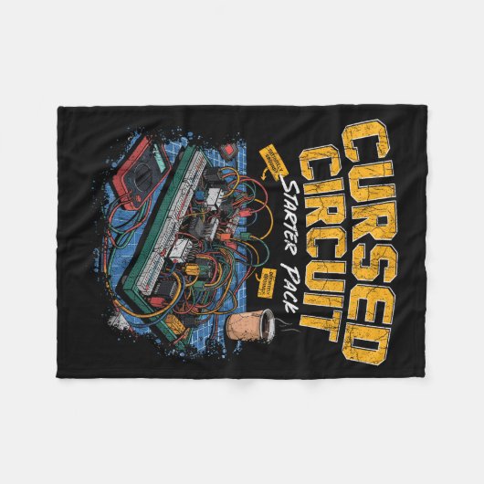 Cursed Circuit Starter Pack Funny Electronics Hall Fleece Deken (Voorkant (Horizontaal))